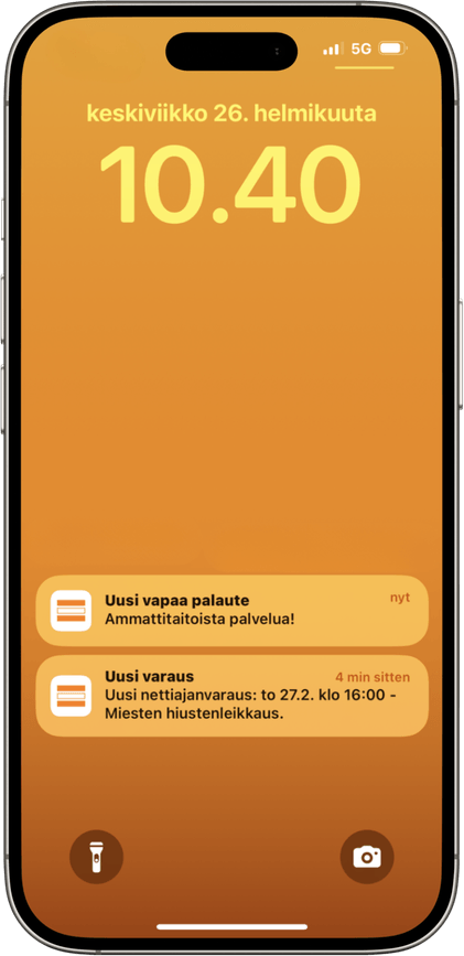 Slotti Push-Benachrichtigungen auf Smartphone-Bildschirm dargestellt